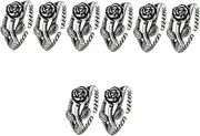 [DEARMAMY] Rose Rope Thai Silver Ring Rings Sizer The Ring Decorative Ring Rose Ring Novelty Ring Stylish Jewelry Ring Vintage Ring Ring Decorative Fingers Ring Copper