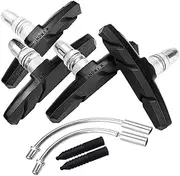BASEEING Bike Brake Pads Brake Kit Brake Shoes Pads Cable Guide Protector 8 in One 70mm Bicycle V-Brake Pad Set Work with All Shimano Sram MTB V-Brake System 2pairs(4pcs)