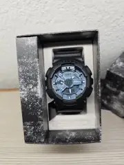 Casio G-Shock Analog/Digital Blue Dial Black Watch GA-110CD-1A2 / GA110CD-1A2