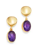 Bloomingdale's Fine Collection Gemstone Oval Drop Earrings in 14K Yellow Gold