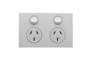 Clipsal Saturn ZEN Double Powerpoint White | Z4025-ZW