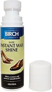 [BIRCH] Elite Instant Wax Shine Shoe Polish Instant Shine Liquid Shoe Boot Paste - For Smooth Leather Work, Casual and Dress Shoes