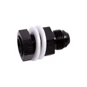 Aeroflow Brand Fuel Cell Fitting -6An Black Fuel Cell Bulkhead Fitt