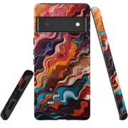 For Google Pixel 6 Pro Tough Protective Cover, Waves Of The Sun