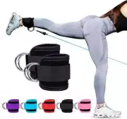 Cable Ankle Straps Double D-Ring Ankle Cuffs for Gym Workouts Glutes Legs Streng