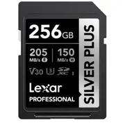 Lexar Professional 256GB Silver Plus SDXC Memory Card