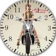 Military Motor Girl Frameless Borderless Wall Clock Nice For Gifts or Decor Y70