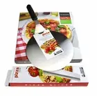33cm PIZZA STONE + SERVING RACK + LIFTER + ROCKING CUTTER Oven Paddle BBQ Knife