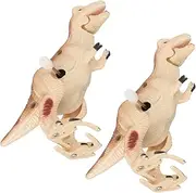 WOONEKY 2pcs Clockwork Dinosaur Fun Educational Wind Up Little Dinosaur for Boys Home Decor Smooth Finish Safe