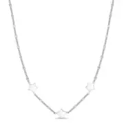 Sweet Stars Satellite Chain 16" Kids / Girls / Teen Necklace - Sterling Silver
