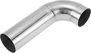 X AUTOHAUX 2.75" OD 90 Degrees Mandrel Bend Elbow T304 Stainless Steel Exhaust Tube Pipe Piping Surface Polishing Silver Tone