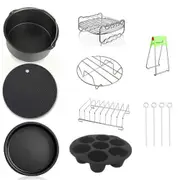 8pcs Carbon Steel Fine Quality Air Fryer Accessories Kit Professional Home Kitchen Cooking Tools Set