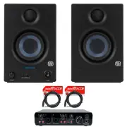 Pair Presonus Eris 3.5 2nd Gen 3.5" Studio Monitors Speakers + 2x2 USB Interface