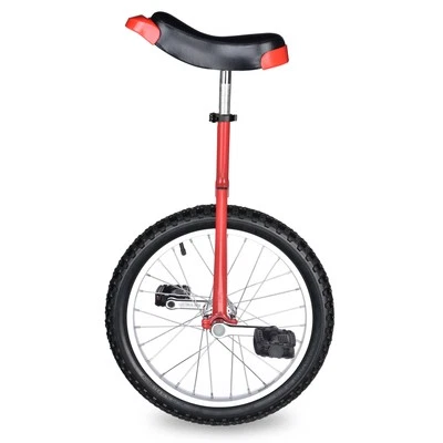 Yescom 18 In Wheel Outdoor Unicycle Fitness Bicycle Balance Training, Red