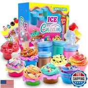 ZDTHNSIAT Unicorn Slime Kit, Ice Cream Slime Toy, Party Favors for Girls, Str