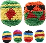 QUMIIRITY Set of 6 Multicolored Knitted Juggling Balls Soft Bean Bags for Preschoolers' Physical Development