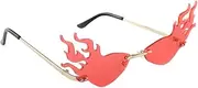 NAMOARLY Boys and Girls Party Eyewear Flame Sunglasses Photo Prop Lightweight Sturdy Unique Party Fun