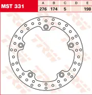 TRW Lucas Brake disc MST331, rigid