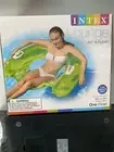 Inflatable Lounge Chair Intex Sit 'N Float 60x39 Inches GREEN Beach Pool River
