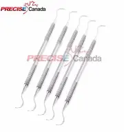 X5 Dental Sickle Scalers Calculus Supragingival Removal Tartar Oral Hygiene Set