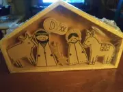 Brand New Sealed Hand Made Wooden Christmas Natitvity Toy Blocks Manger Scene...