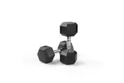 12.5kg Reeplex Rubber Hex Dumbbell Pair