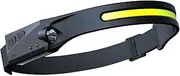 COB LED Waterproof Motion Sensor Head Torch Headlight USB Rechargeable Headlamp