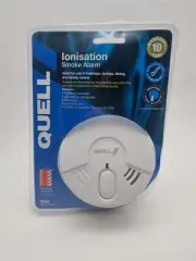Smoke Alarm Fire Detector Chubb/Quell® Ionisation Aus Certified + 9v Battery