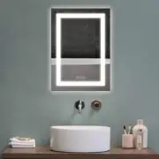 INSTER Vanity Mirror 28"W x 20"H Rectangular Frameless LED Mirror Wall Mounted