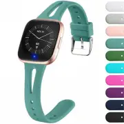 Slim Silicone Sport Watch Band Soft Strap For Fitbit Versa 2 3 Versa lite/Sense
