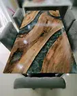 Live Edge Epoxy Resin Table, Wood Resin Table, Coffee Table, Luxury Resin Tables