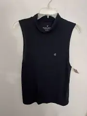 American Eagle XL black turtleneck sleeveless stretchy top NWT