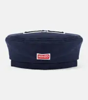[Kenzo] Kenzo Logo cotton beret One Size blue
