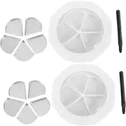 FOYTOKI 2Sets Color Refillable Lipstick Container with Brush Makeup Dispenser for Eyeshadow and Blusher Empty Makeup Storage Box for Lip Products