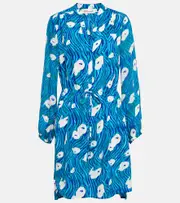 [Diane von Furstenberg] Diane von Furstenberg Printed minidress AU 10 blue