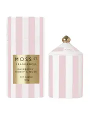 [Moss St. Fragrances] Raspberry, Honey & Musk - Mini Ceramic Candle 100g