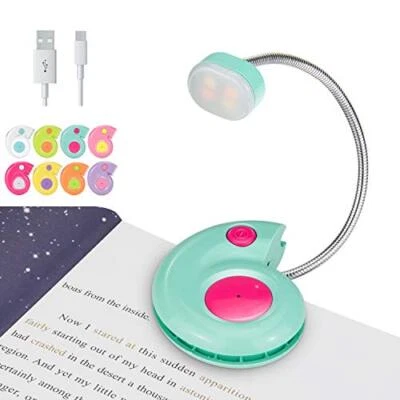 Rechargeable Book Light, Portable Reading Lamp, Flexible Neck, Bookmark Light
