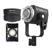 Aputure STORM 80c 80W Tunable Color Compact Point Source Black Fixture Bundle