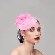 Fascinators Kentucky Derby Hat Headpiece Feathers Net Pillbox Hat Wedding Valentine's Day Valentine Horse Race Ladies Day With Feather Cap Headpiece Headwear