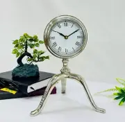 Nautical Aluminum Table Clock Royal Silver Aluminium Table Clock Handmade Royal