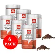 6x illy Colombia Coffee Beans 250g Whole Beans Medium Intense Fruity Notes