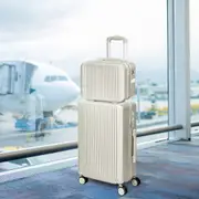 Slimbridge Luggage Suitcase Trolley Set Travel Lightweight 2pc 14"and 20" White