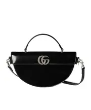 Gucci Small Half-Moon Top Handle Bag One size black