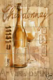 Art Mural Ceramic Backsplash Wine Decor Tile #424