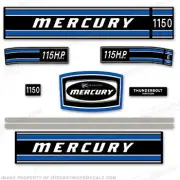 Fits Mercury 1972 115hp Outboard Decal Kit -Decal Reproductions in Stock