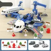 Kiddycorner Megaplane, Transportation Airplane Car Toy Set with Music and Light Police Series
