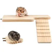 在飛比找蝦皮購物優惠-倉鼠平台造景 倉鼠玩具 寵物玩具 寵物木床 物樓梯 寵物雲梯