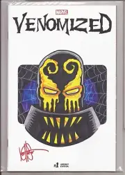 VENOMIZED #1 - BLANK VARIANT SIGNED AND REMARKED BY KEN HAESER W/DF COA