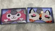New Lot Of 2 Aroma Home Relaxing Eye Masks Fragranced With Lavender Llama & Fox