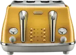 DeLonghi Icona Capitals New York Yellow 4 Slice Toaster